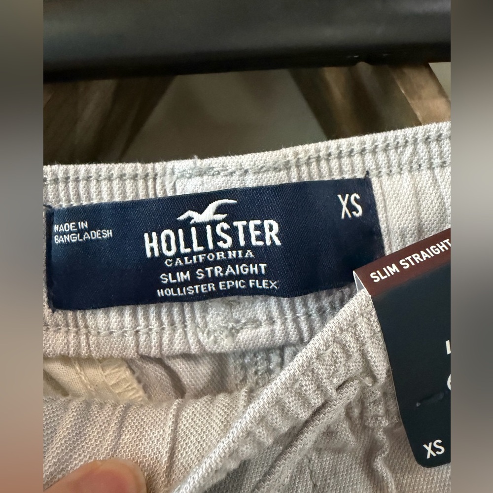 Hollister Men’s Epic Flex Slim Straight Linen Blend Pant. Pull on. NWT. Size XS - Picture 3 of 7
